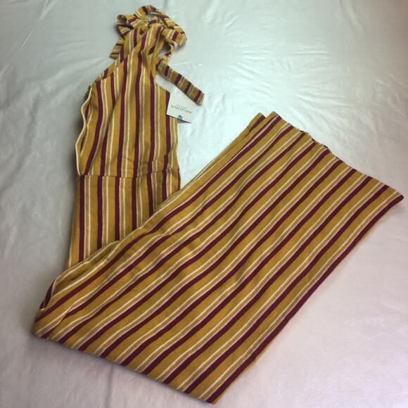 Arizona Jean Co. Striped Jumpsuit Gold Multi Small - Picture 7 of 15